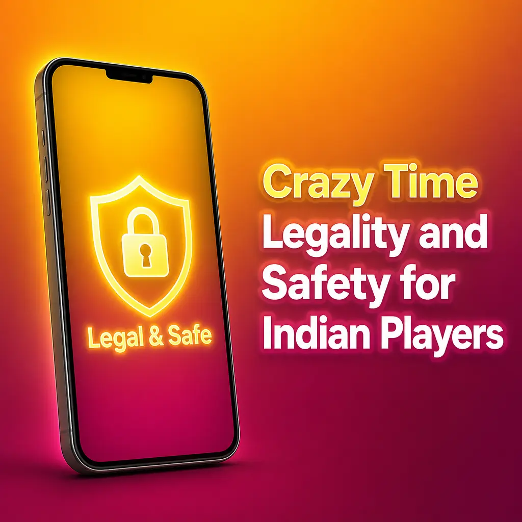 Crazy Time game screen showing secure licensed play for Indian users