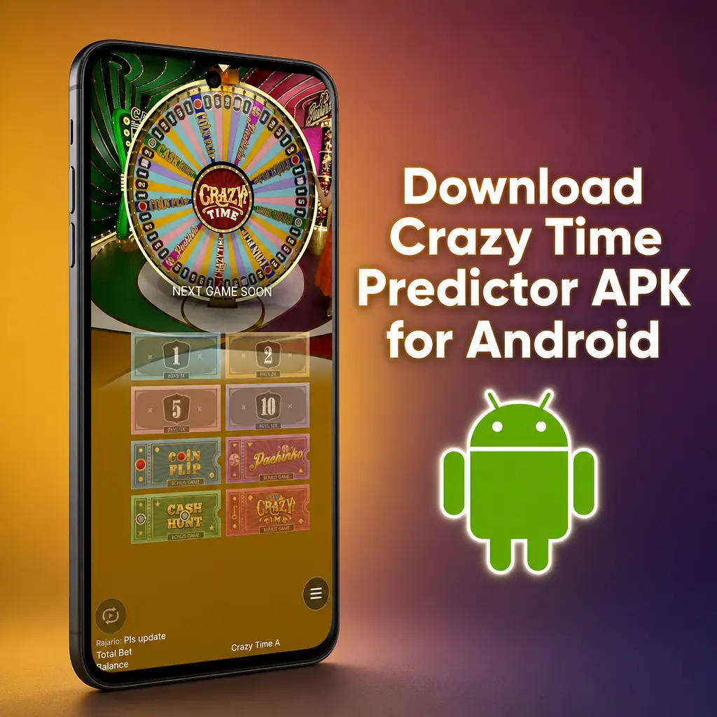 Crazy Time Predictor APK download screen on Android
